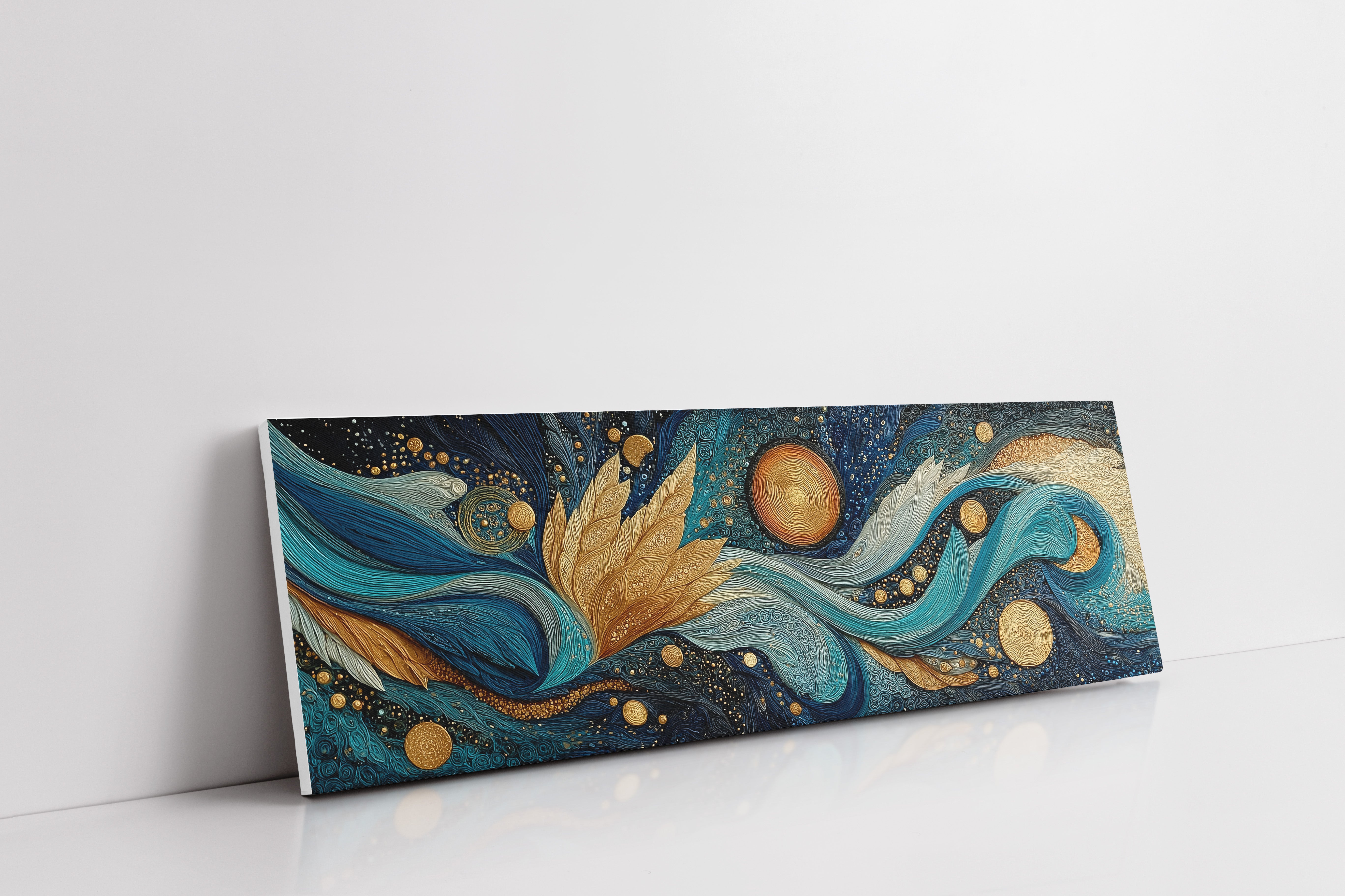 Celestial Currents In Gold And Blue