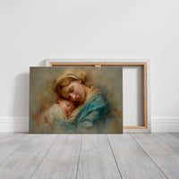 Tranquil Embrace in Turquoise and Gold