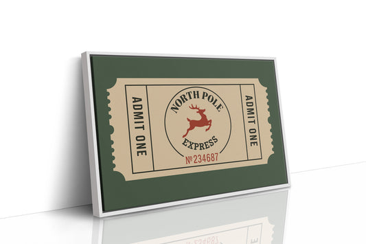 North Pole Express Ticket Print