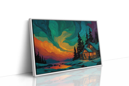 Cabin Beneath the Aurora