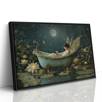 Moonlit Bathing Among Lotus Blooms