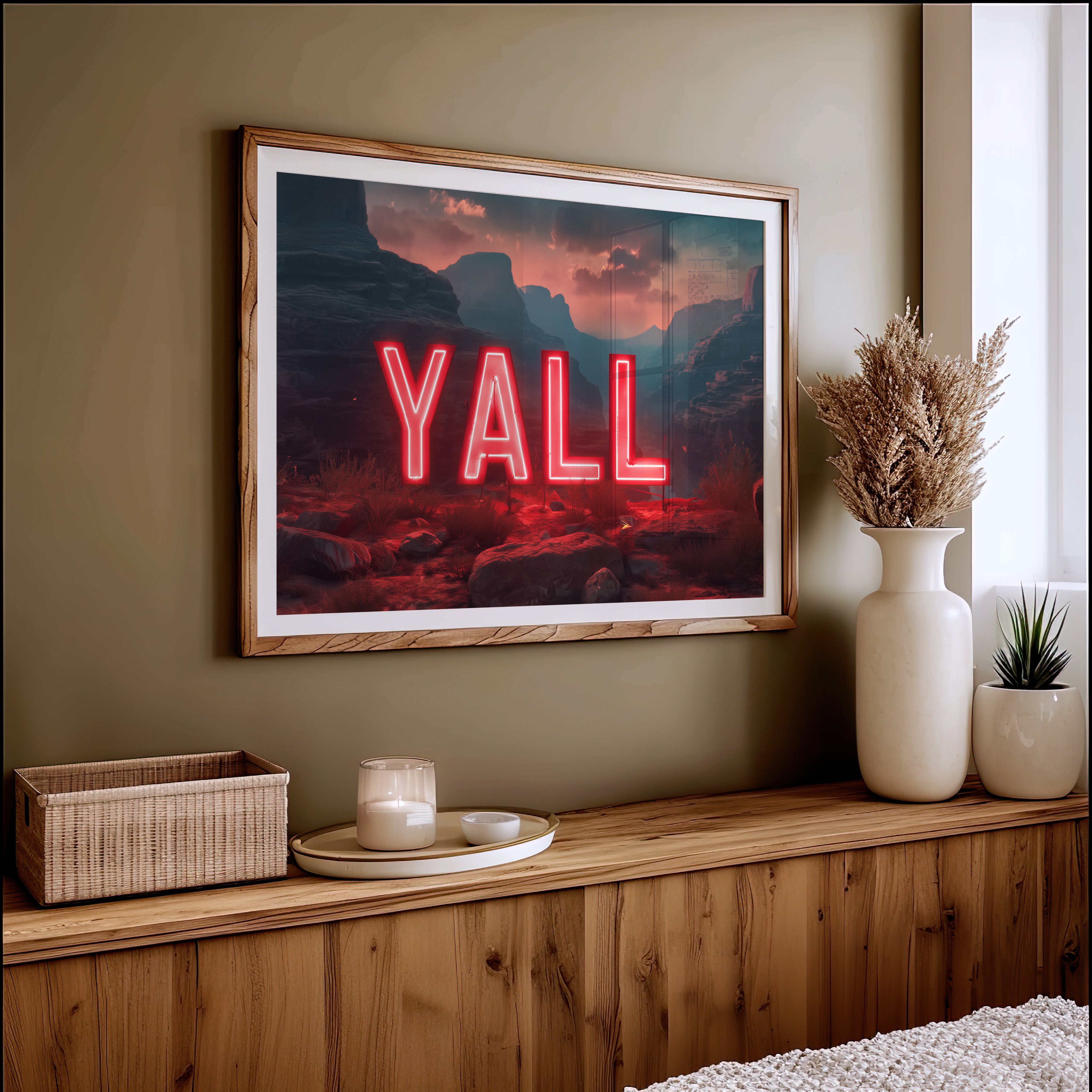Neon Greetings Light Desert Nights