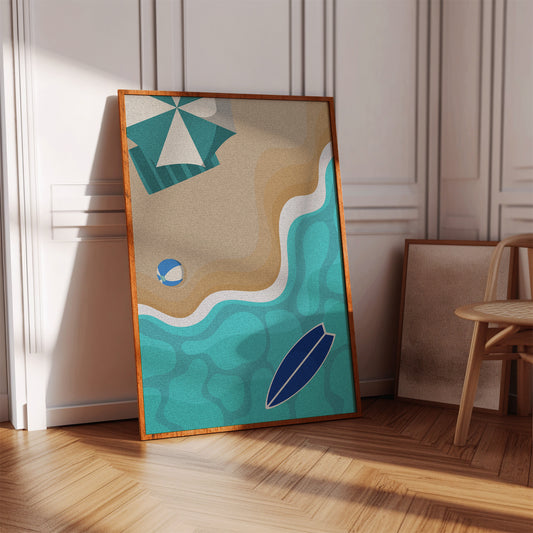 Beach Ball Plays With Turquoise Tides