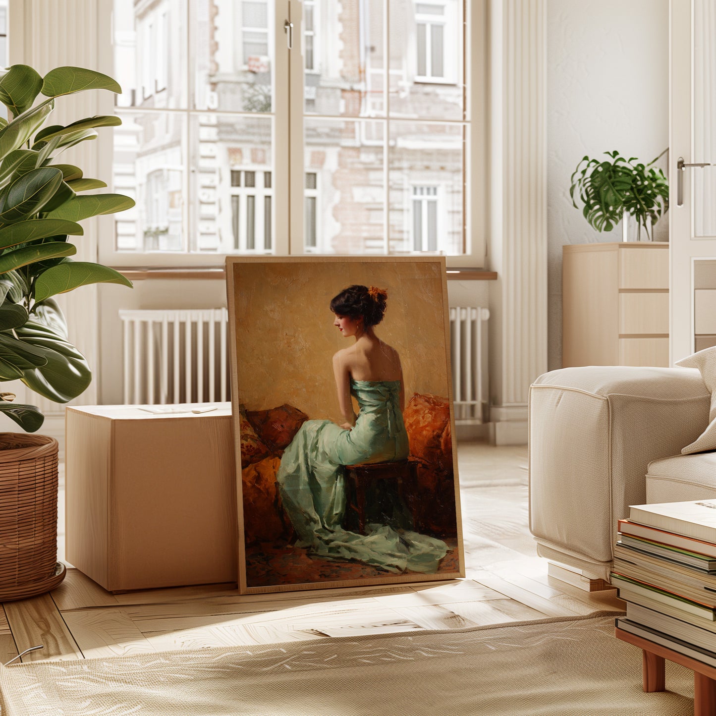 A Moment in Celadon Silk