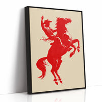 Wild Spirit In Crimson Silhouette