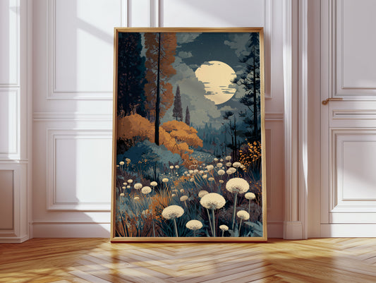 Moonlit Meadow's Gentle Embrace