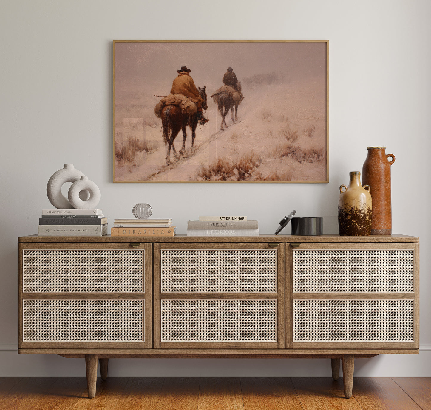 Dusty Trail Leads Through Winter Sage