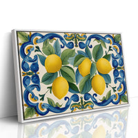 Lemons Framed in Blue