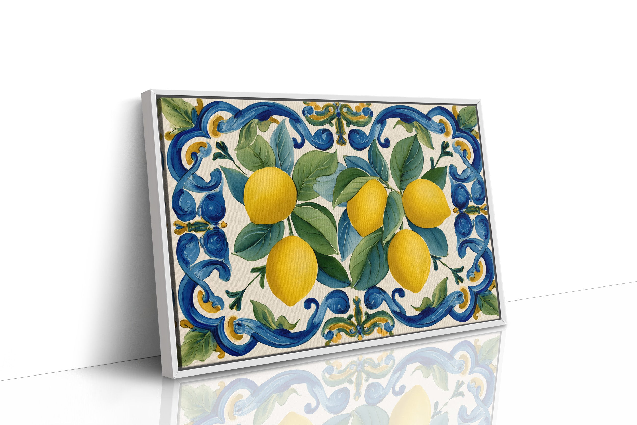 Lemons Framed in Blue