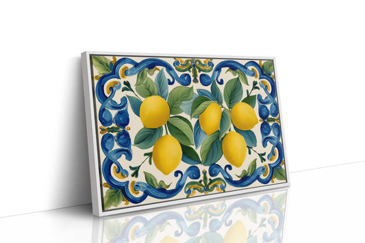 Lemons Framed in Blue