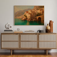 Mediterranean Cliffs Hold Summer's Light
