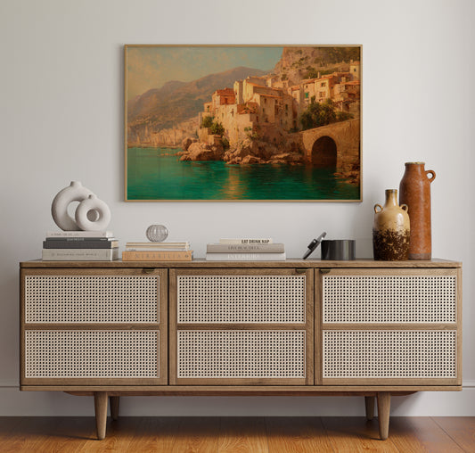 Mediterranean Cliffs Hold Summer's Light
