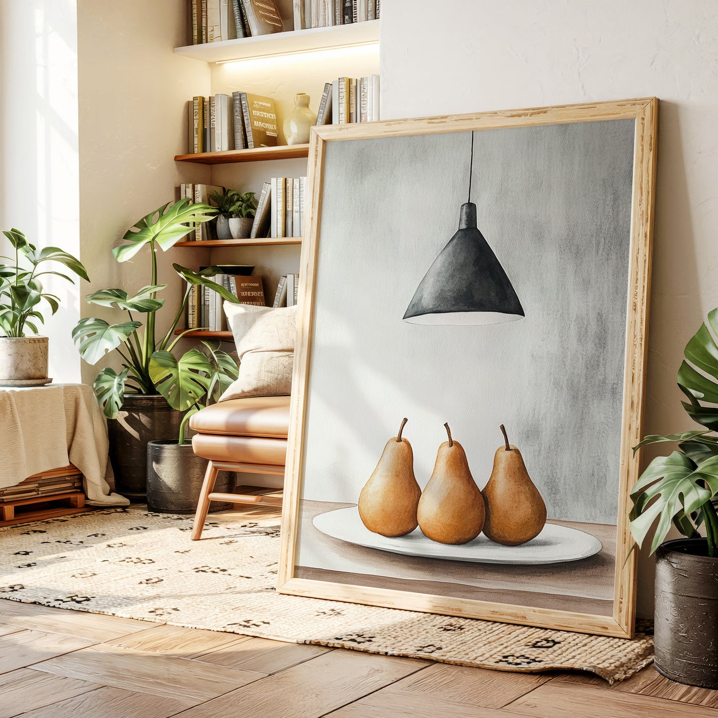 Three Pears Under Industrial Light