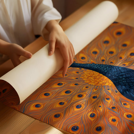 Proud Peacock Unfolds Golden Tales