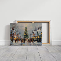 Townsfolk Gather Under December Stars