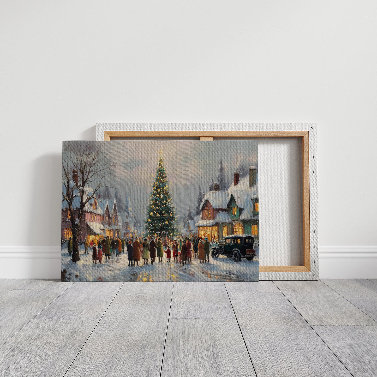 Townsfolk Gather Under December Stars