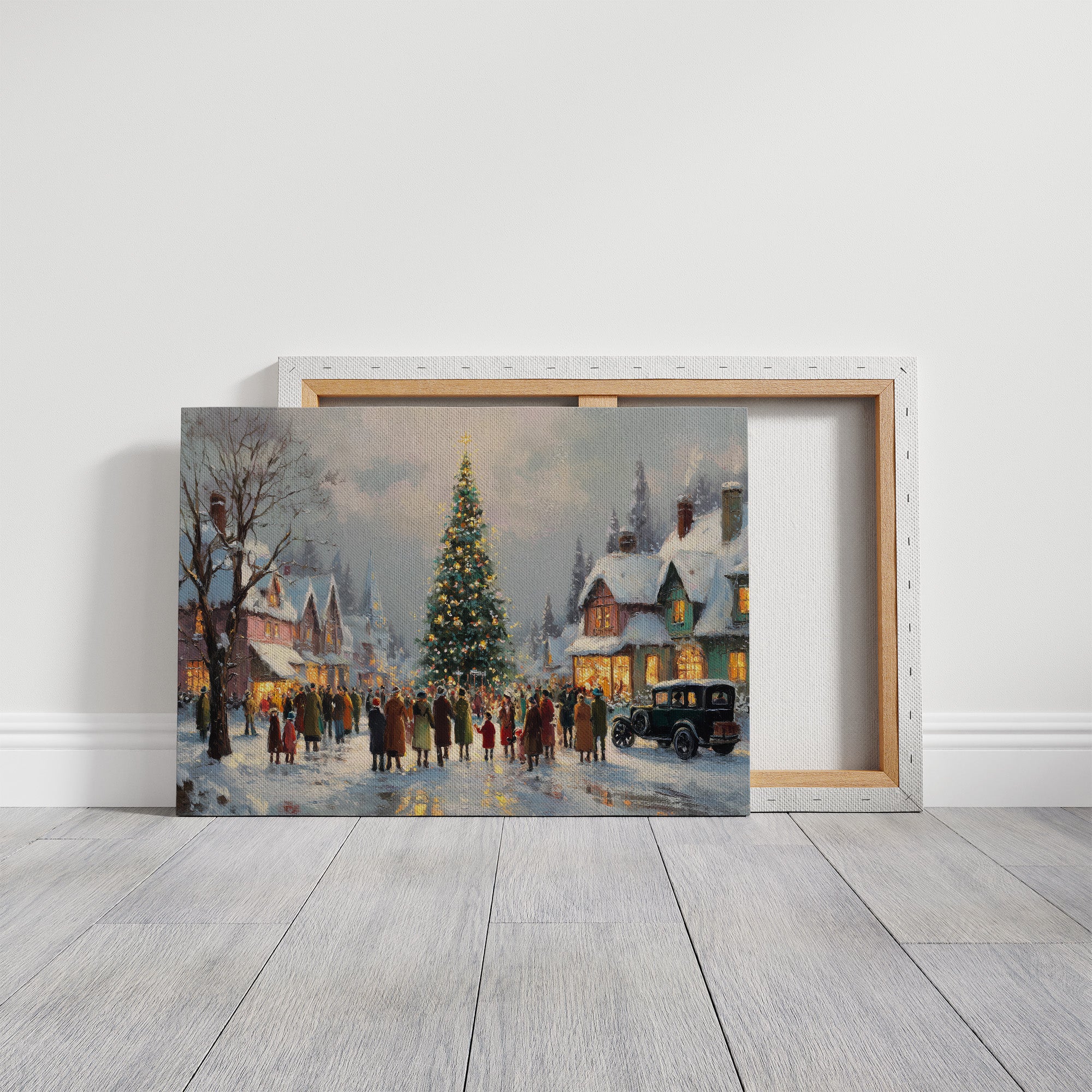 Townsfolk Gather Under December Stars