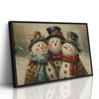 Three Smiles in Falling Snow