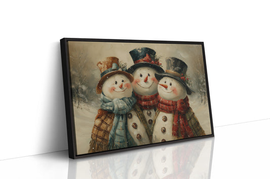 Three Smiles in Falling Snow