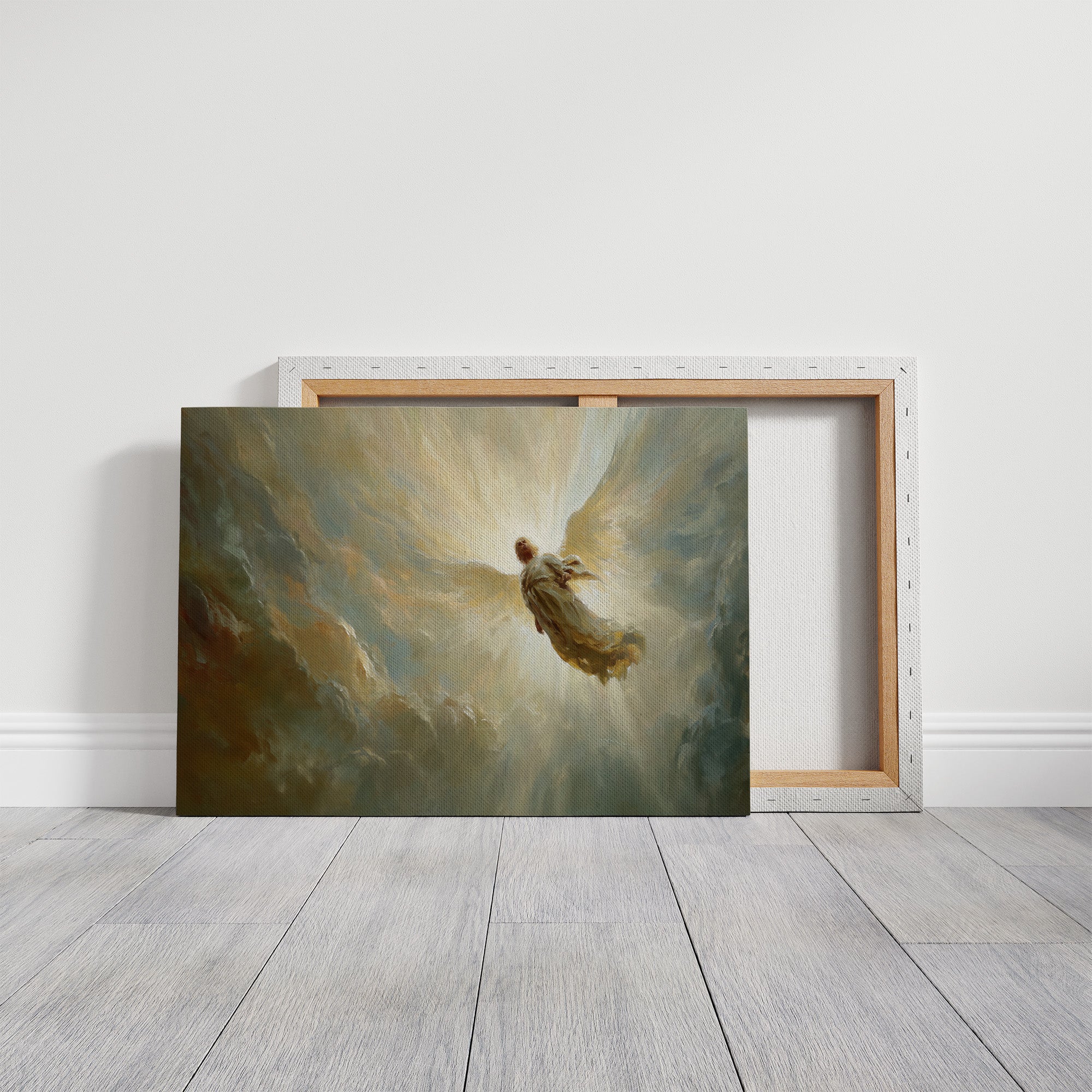 Celestial Ascension Through Radiant Light