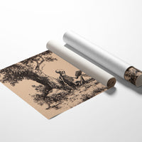 Eternal Reader Under Oak Boughs