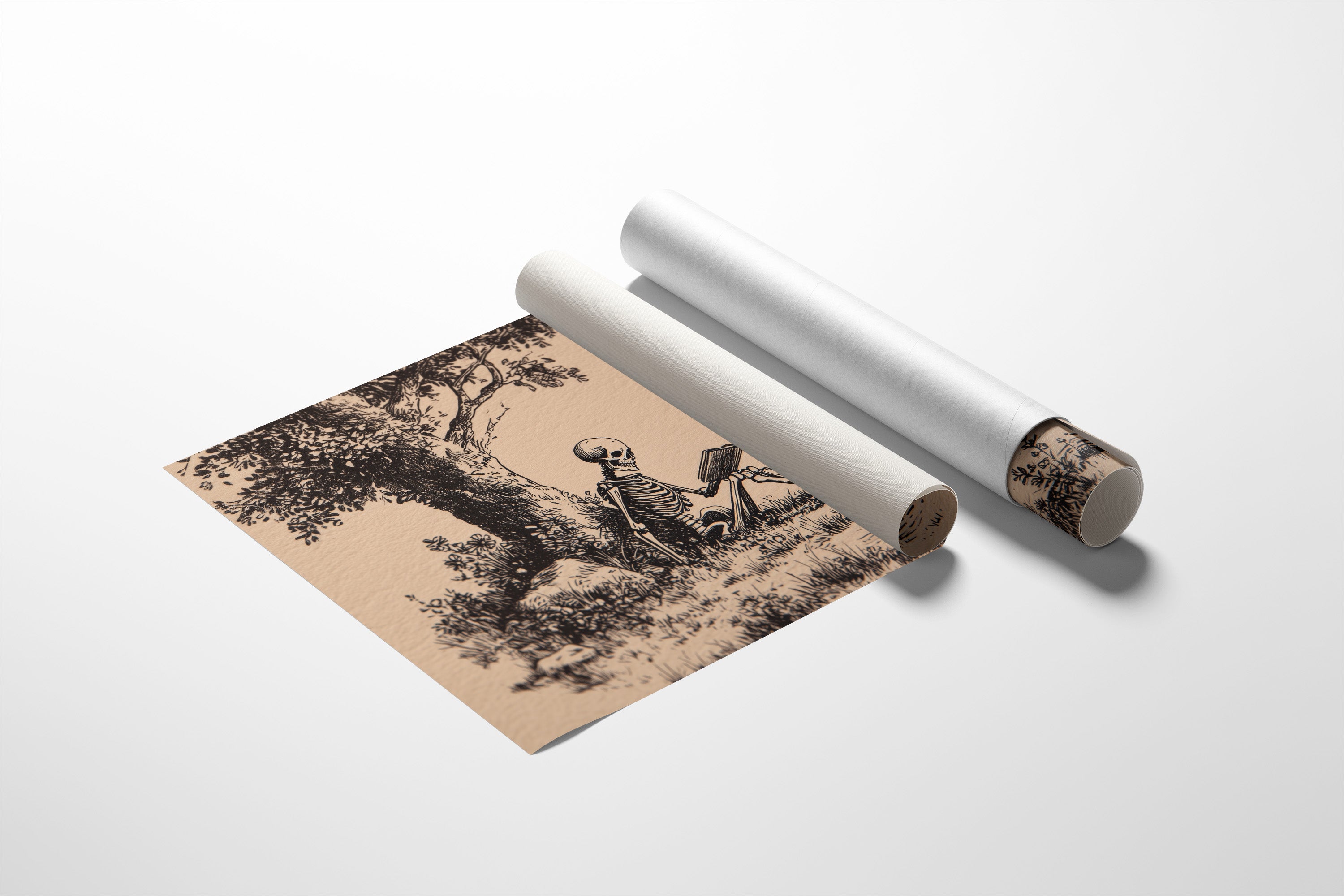 Eternal Reader Under Oak Boughs