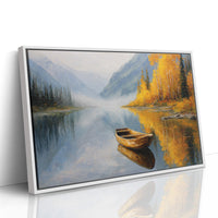 Autumn Canoe Waits For Adventure