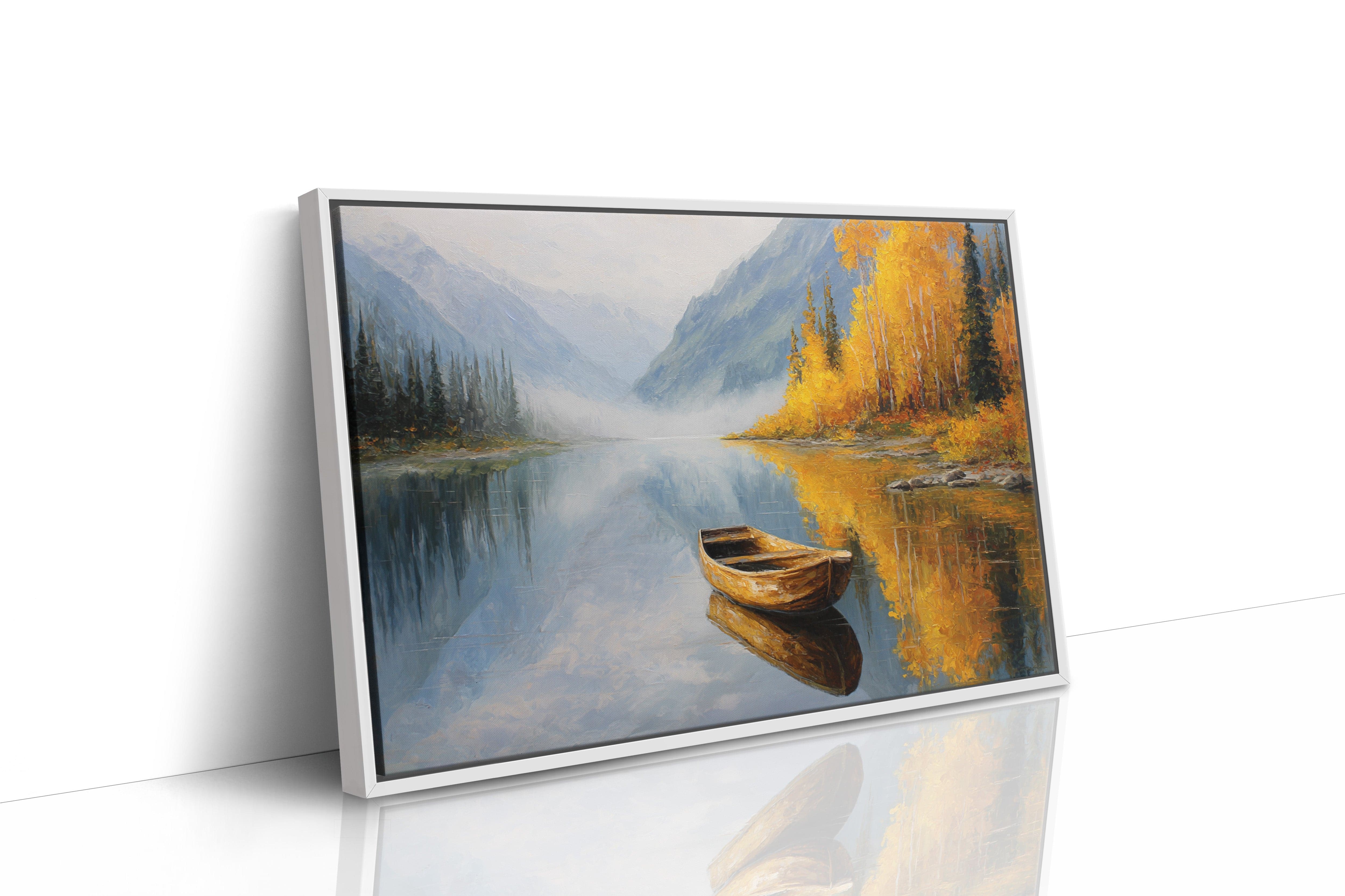 Autumn Canoe Waits For Adventure