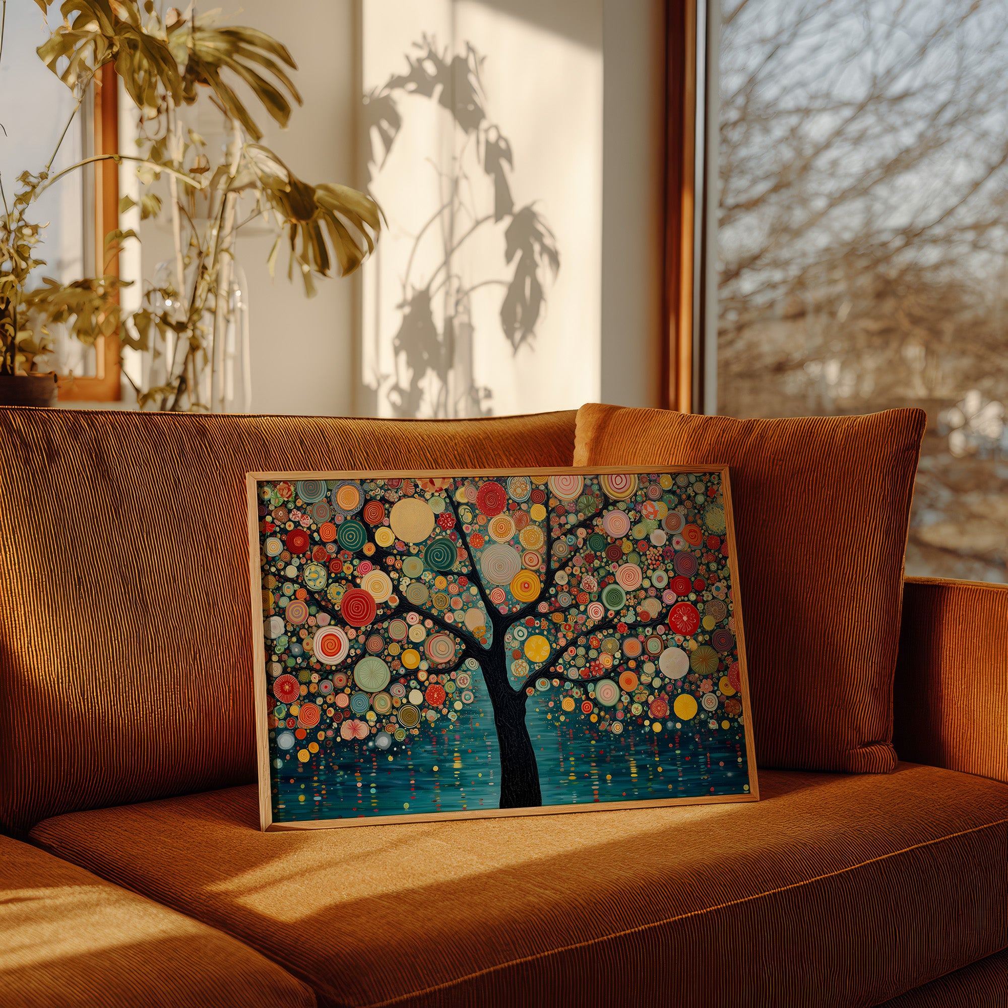 Circles Dance Through Teal Night