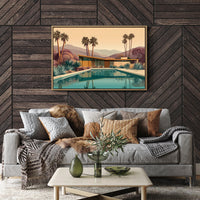Desert Palms Mirror Modern Serenity