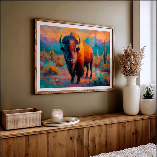 Sunset Bison Claims Desert Thunder