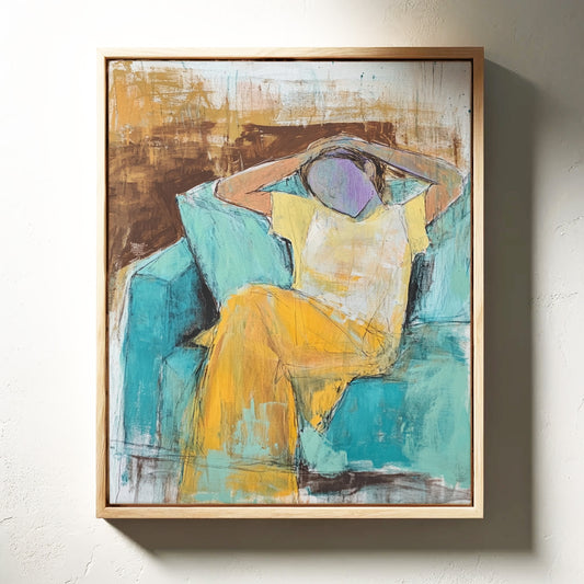 Sunlit Moments In Turquoise Room