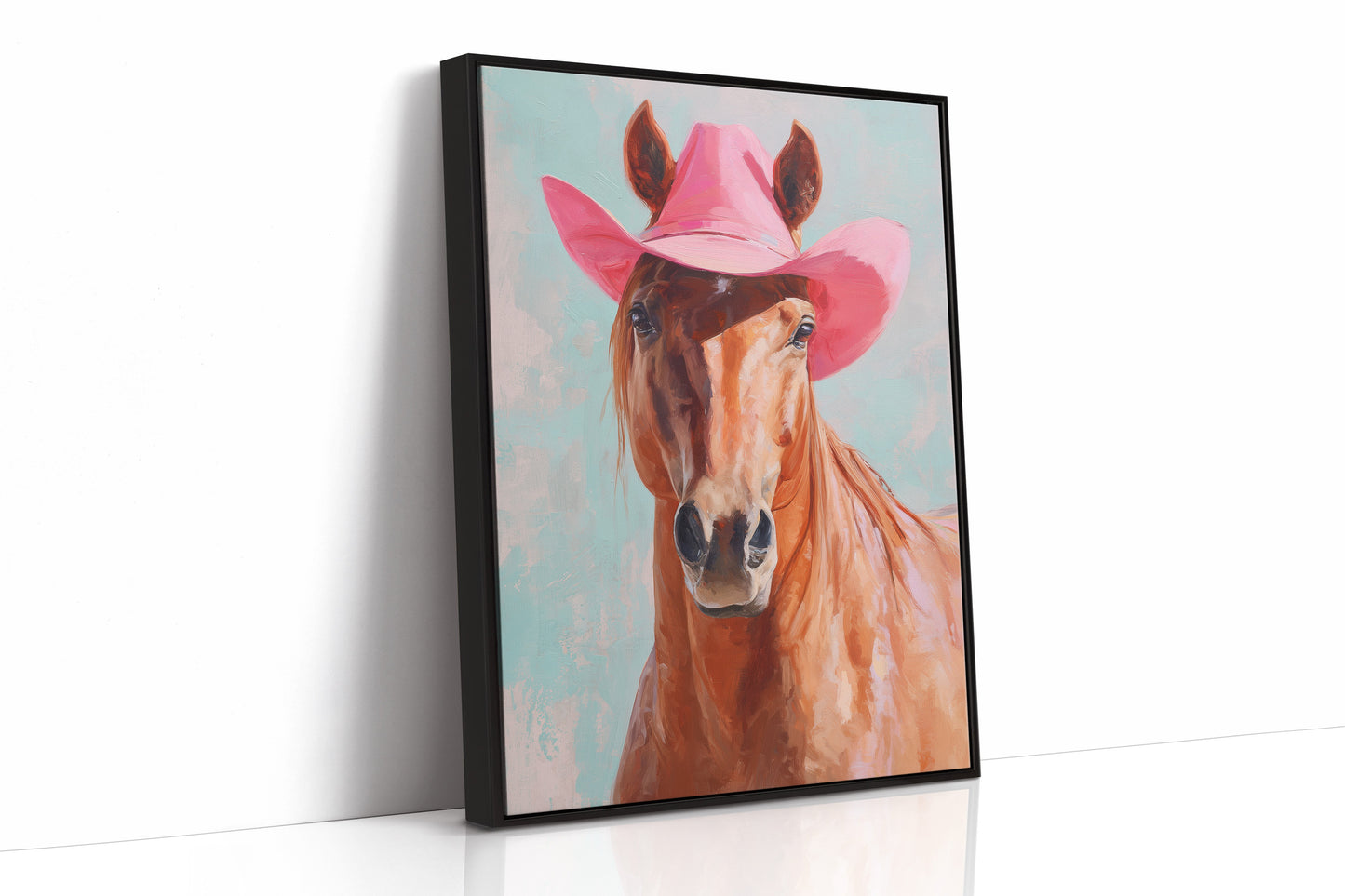 Pink Cowgirl Rides At Dawn