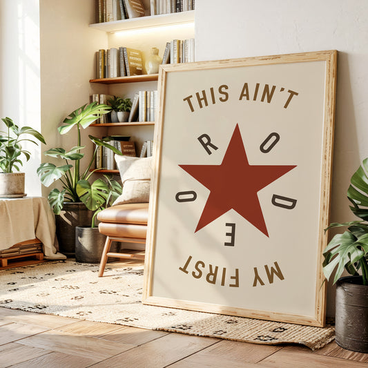 Rodeo Star Western Quote Print