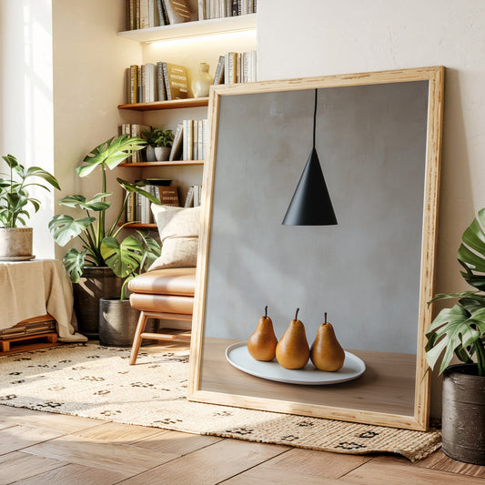 Three Pears Under Modern Light