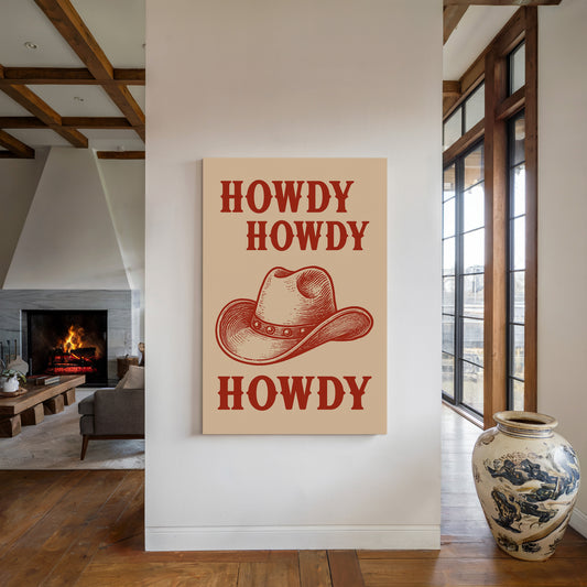 Howdy Howdy Western Hat Print