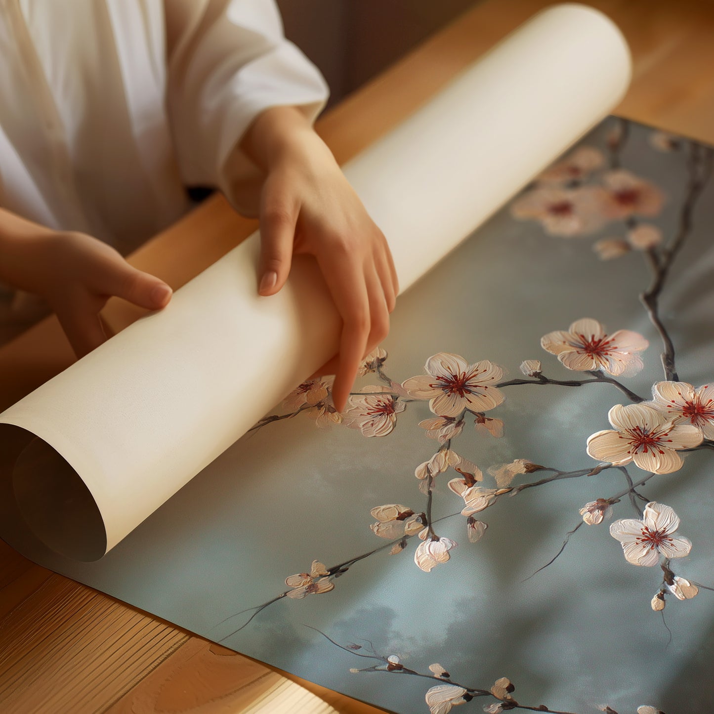 Cherry Blossoms Pierce Storm Clouds