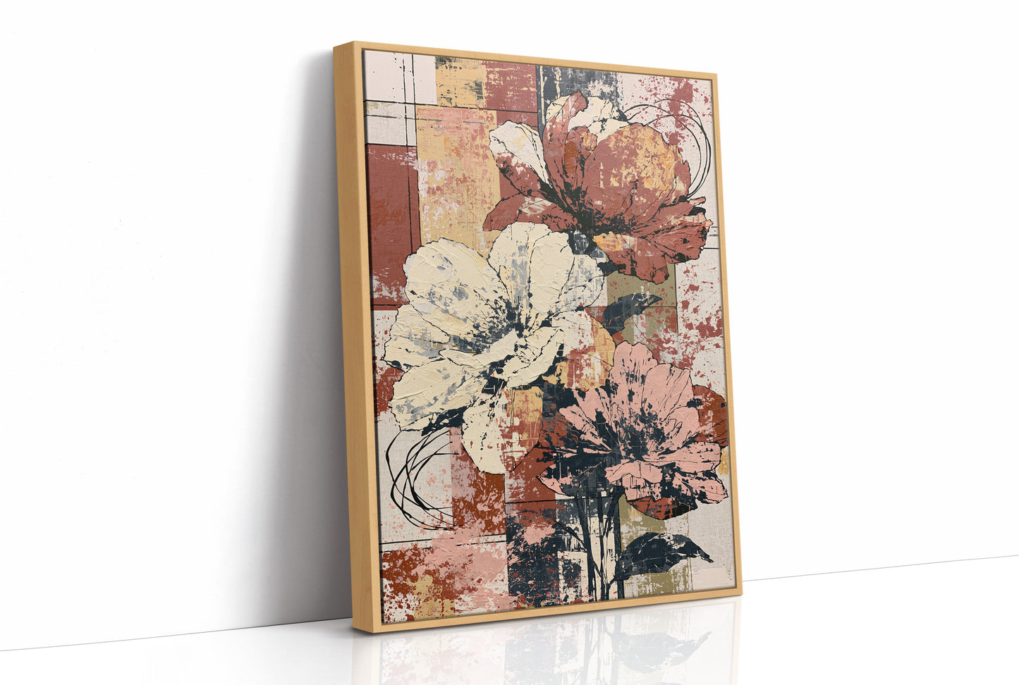 Blooms in Color Block & Splatter