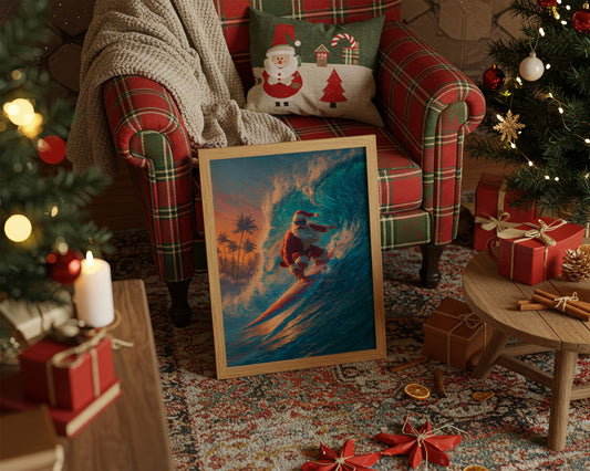 Tropical Santa Rides The Wave