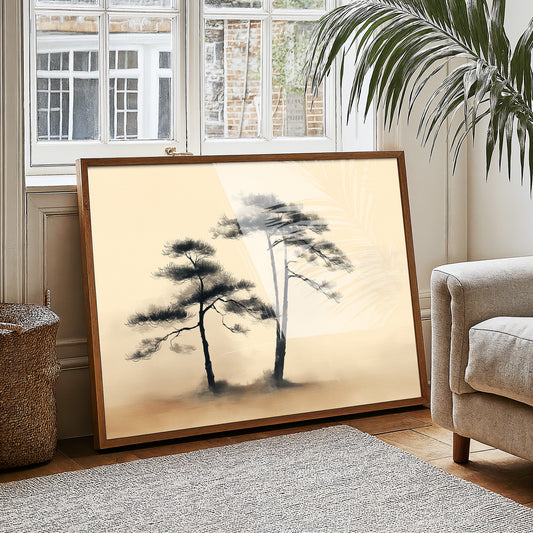 Pine Trees Dance In Morning Gold