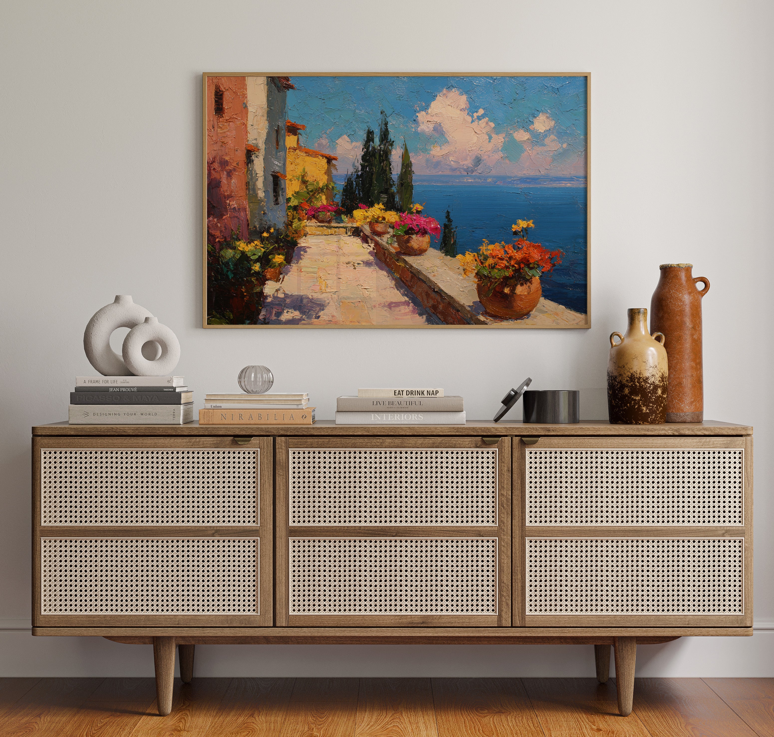 Mediterranean Summer Blooms At Noon