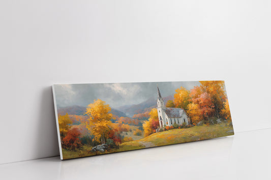 Autumn Light On The Hilltop Chapel
