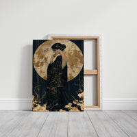 Woman Cloaked In Starlight Gown