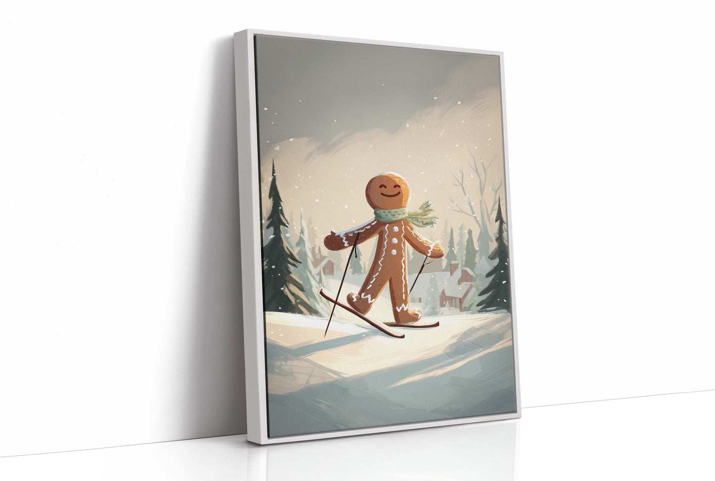 Gingerbread Skier Finds Fresh Powder