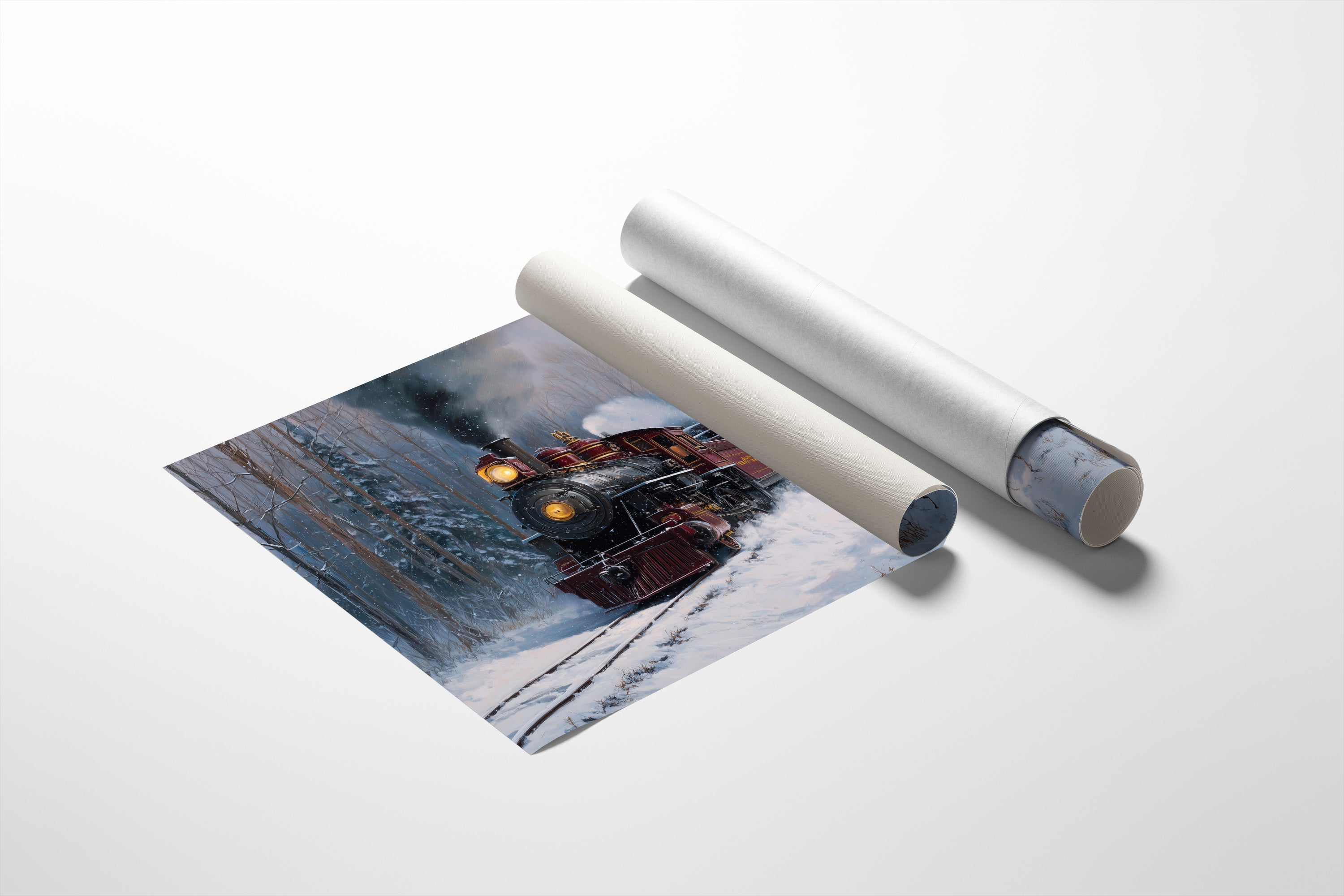 Steam Rises Through Winter's Quiet Forest