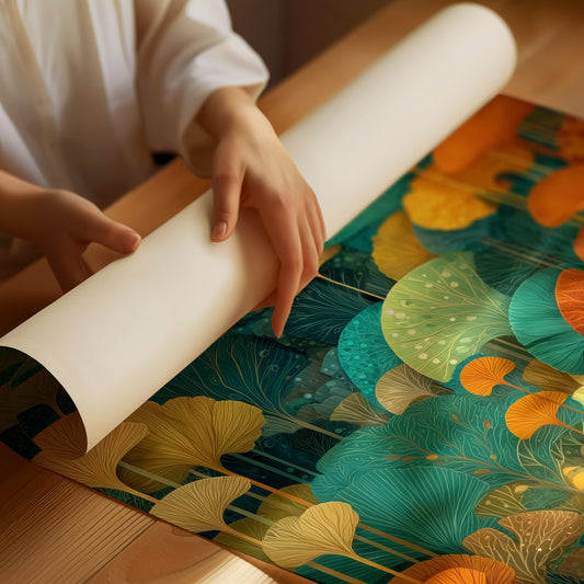 Moonlit Ginkgo Garden Glows Bright