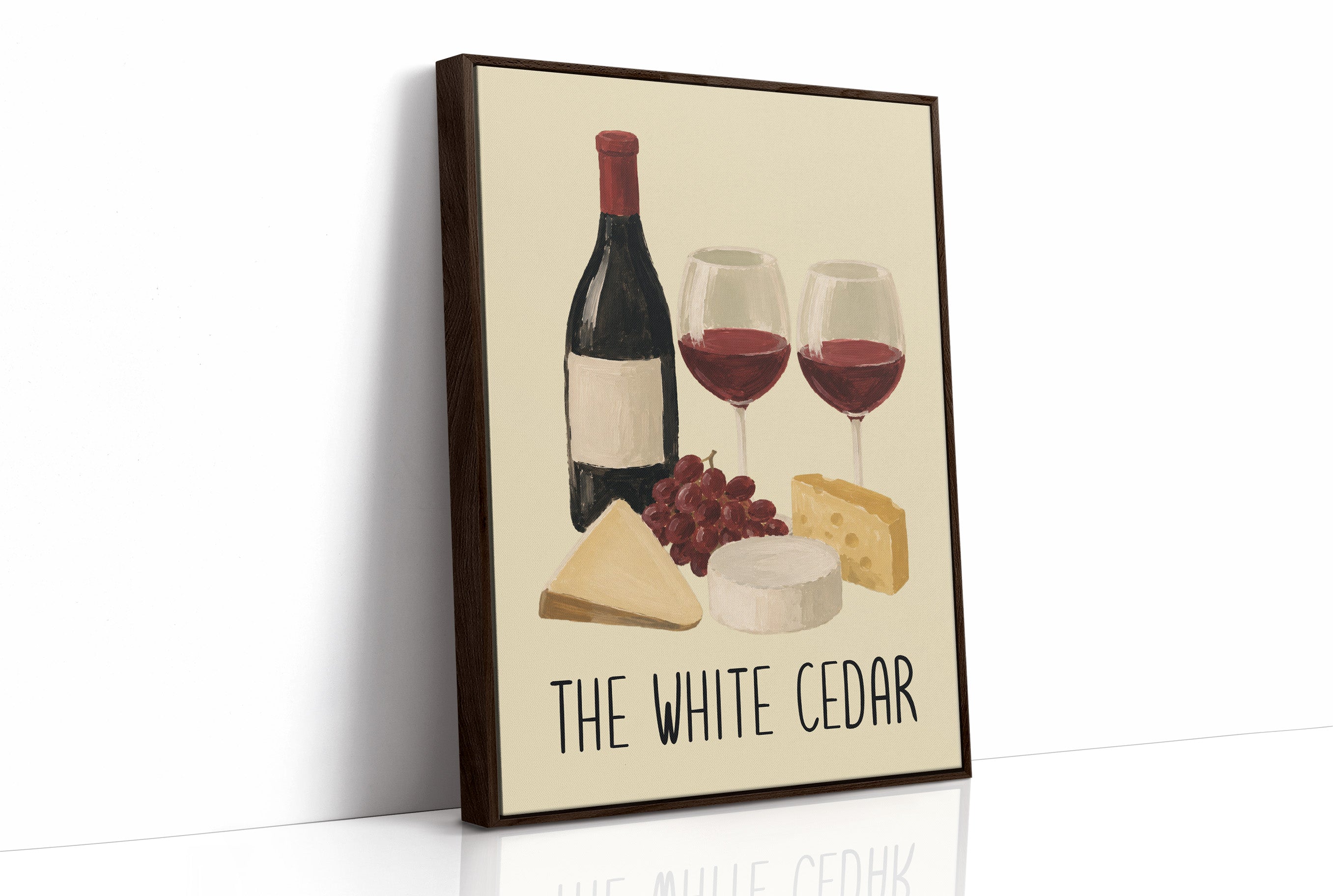 Wine & Cheese, Painted
