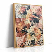 Amber Blooms in Ink & Drip