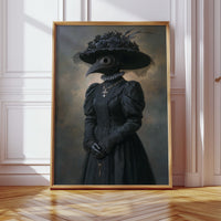 Elegance Beneath a Feathered Veil