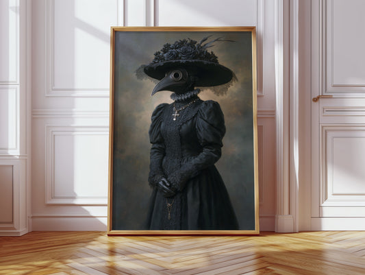 Elegance Beneath a Feathered Veil